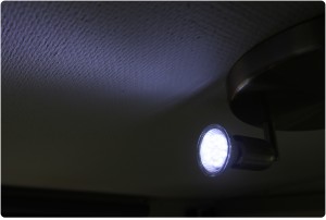 LED med blåt lys
