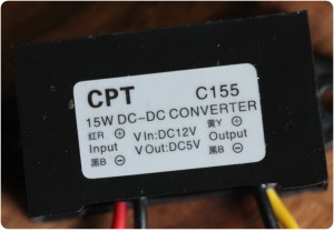 DC converter 12v til 5v. $4.68 (27 kr)